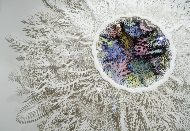 Ghost coral de l’Anglais Rogan Brown, exposé lors de la seconde édition d'Homo Faber, à Venise, en 2022.