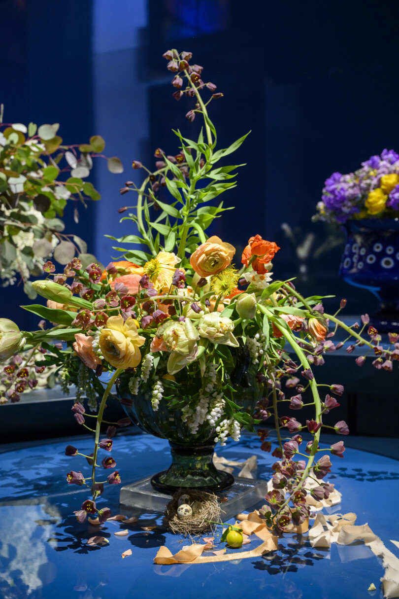 Le bouquet échevelé de la Belge Emily Avenson lors d'Homo Faber 2022, à Venise.
