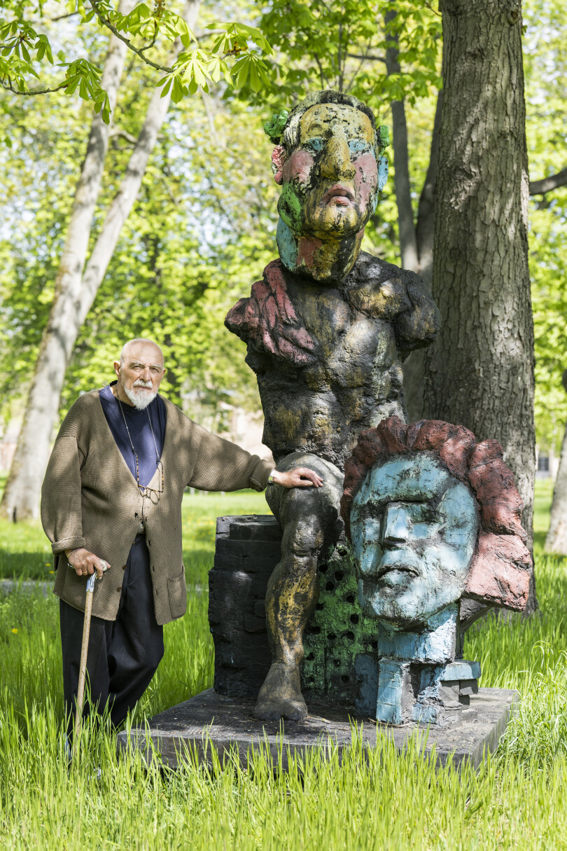 L'atelier de Markus Lüpertz à Trebbin, en Allemagne de l'Est.
