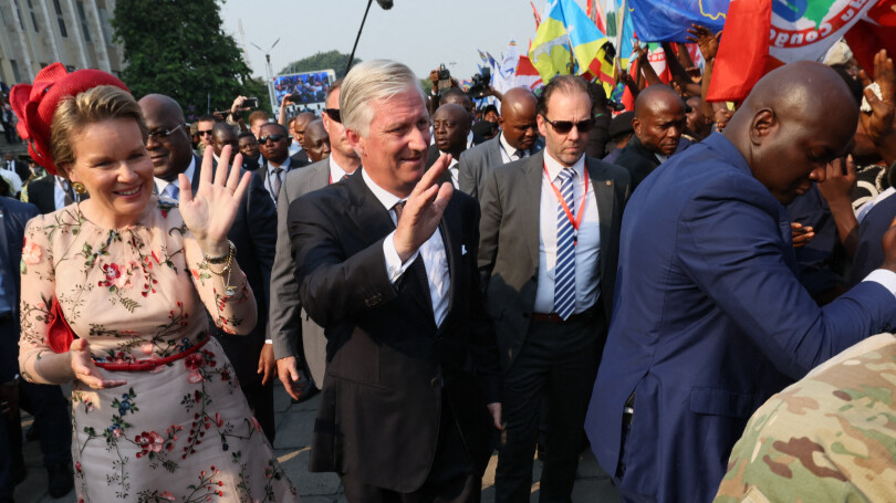 Philippe et Mathilde de Belgique à Kinshasa.