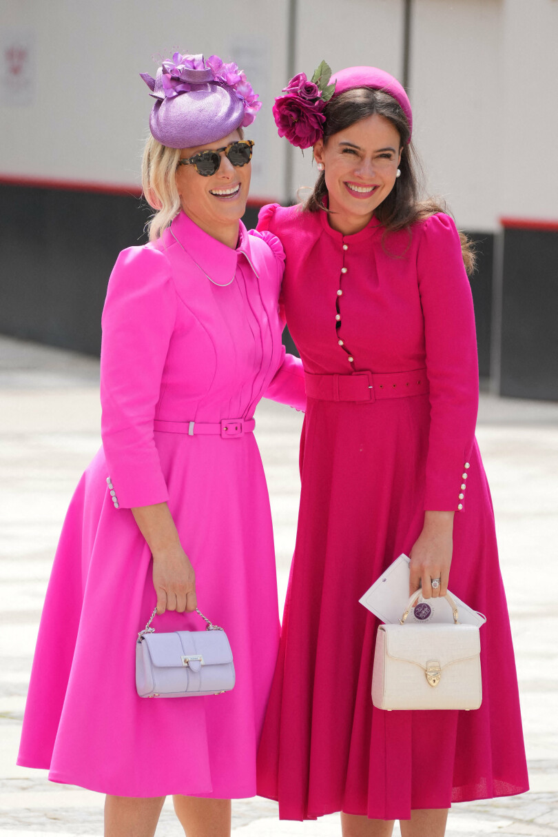 Zara Tindall et Sophie, l'épouse de lord Frederik Windsor, au Guildhall à Londres, le 3 juin 2022.