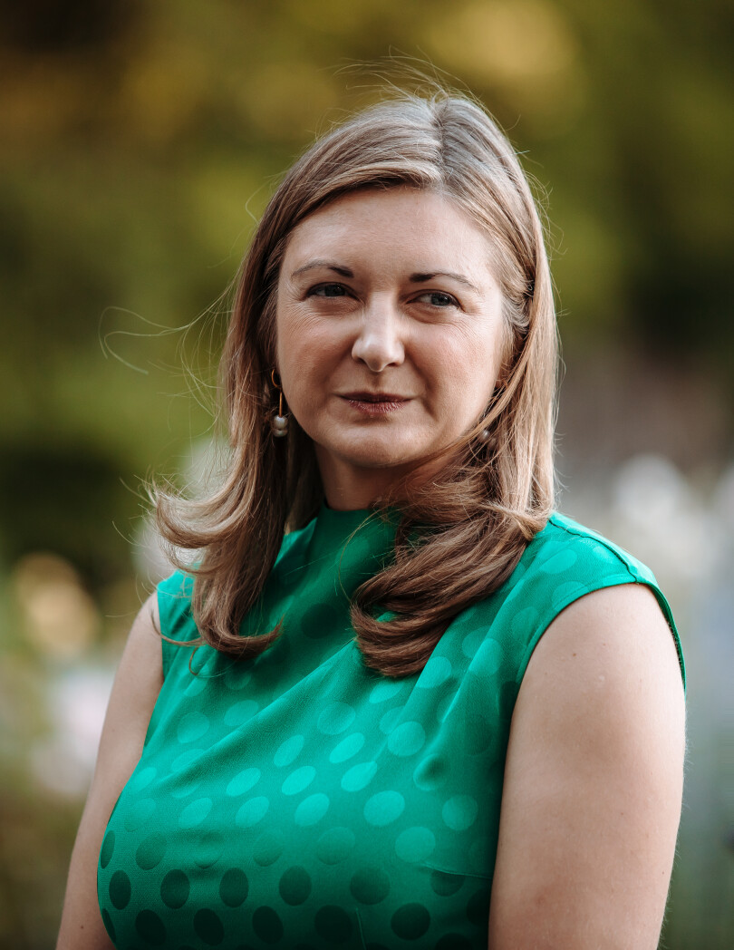 Stéphanie de Luxembourg lors d'une garden-party au Château de Berg, le 28 juin 2022.