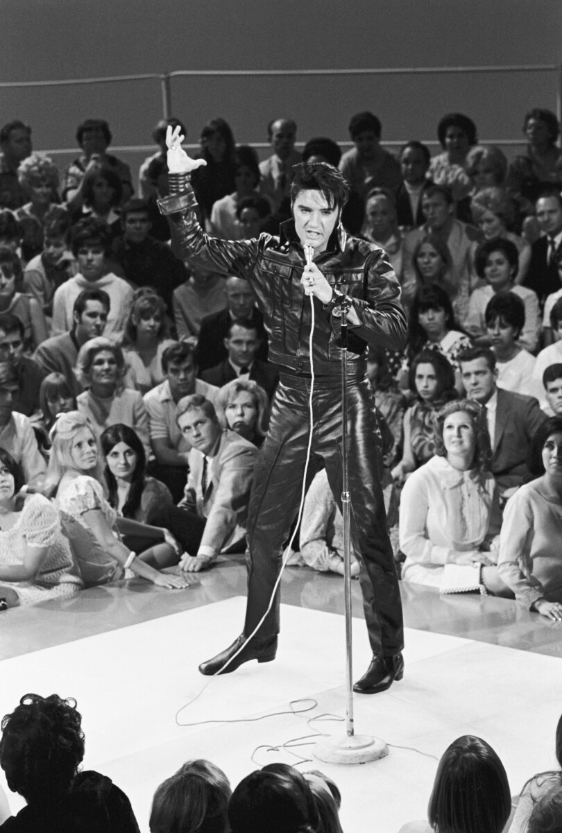 Elvis Presley dans Comeback Special sur NBC, en 1968.