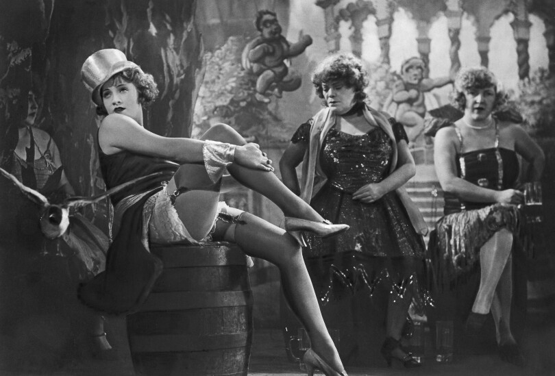 L'actrice allemande Marlene Dietrich dans L’Ange bleu de Josef von Sternberg.