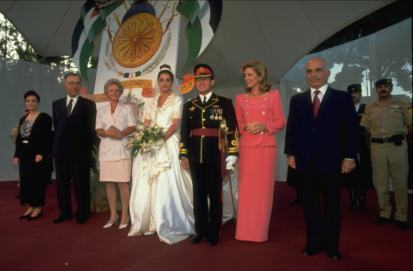 Le mariage de Rania Al-Yassin avec le prince Abdallah de Jordanie le 10 juin 1993.