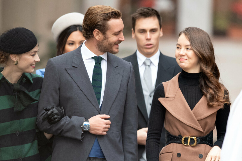 Alexandra de Hanovre et Pierre Casiraghi lors de la Fête nationale monégasque, le 19 novembre 2019.