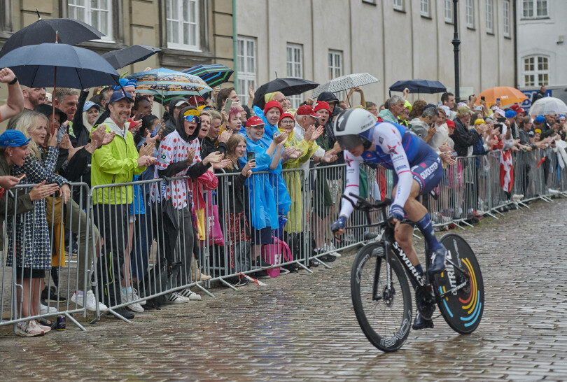 Frederik de Danemark lors du Grand Départ du Tour de France à Copenhague, le 1er juillet 2022.