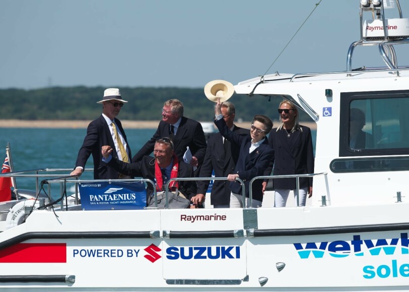 La princesse Anne à Cowes sur l'île de Wight, le 14 avril 2021.