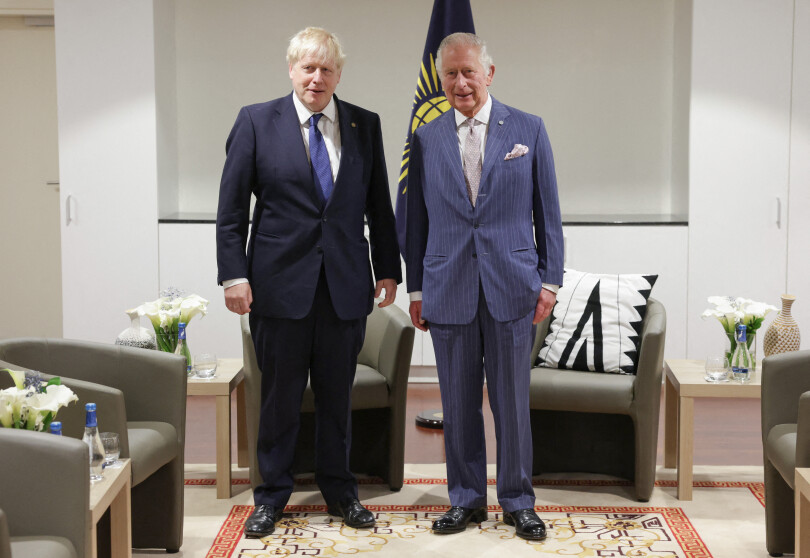 Le prince Charles et Boris Johnson lors du sommet du Commonwealth à Kigali, au Rwanda, le 24 juin 2022.