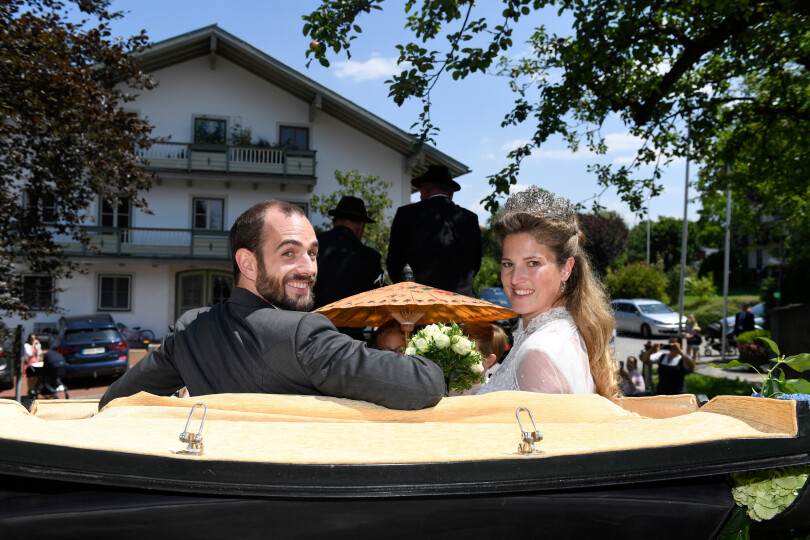 La princesse Anna de Lobkowicz et le comte Albrecht von und zu Eltz se sont mariés en Allemagne, le 16 juillet 2022.