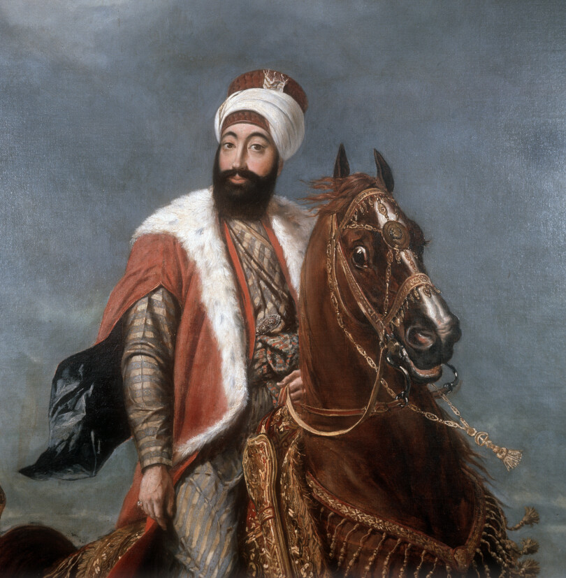 Portrait de Mahmoud II au musée du palais Topkapi, à Istanbul, en Turquie.