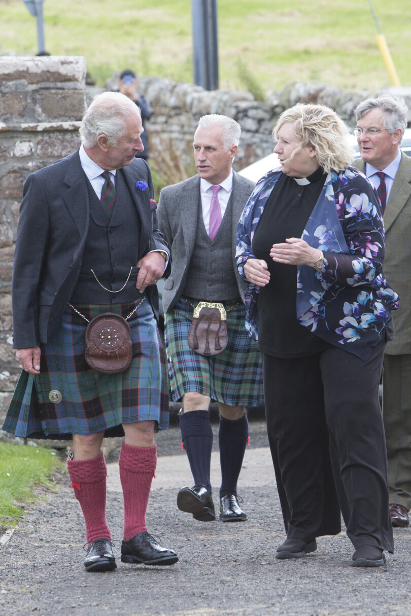 Prince Charles à Caithness visite l'église Canisbay