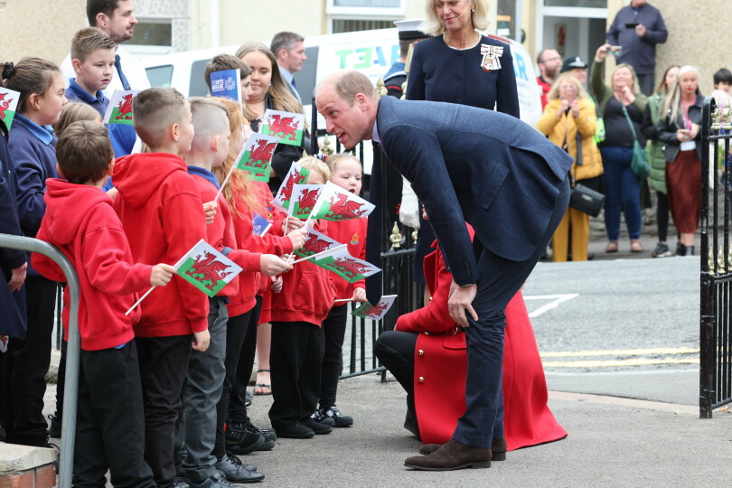 Le prince William et Catherine lors de leur visite à l'église St Thomas à Swansea, le 27 septembre 2022.