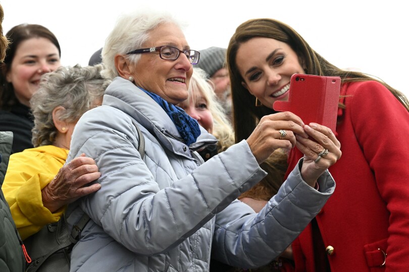 Le prince William et Kate à la station de sauvetage RNLI de Holyhead à Anglesey, au nord du pays de Galles, le 27 septembre 2022.