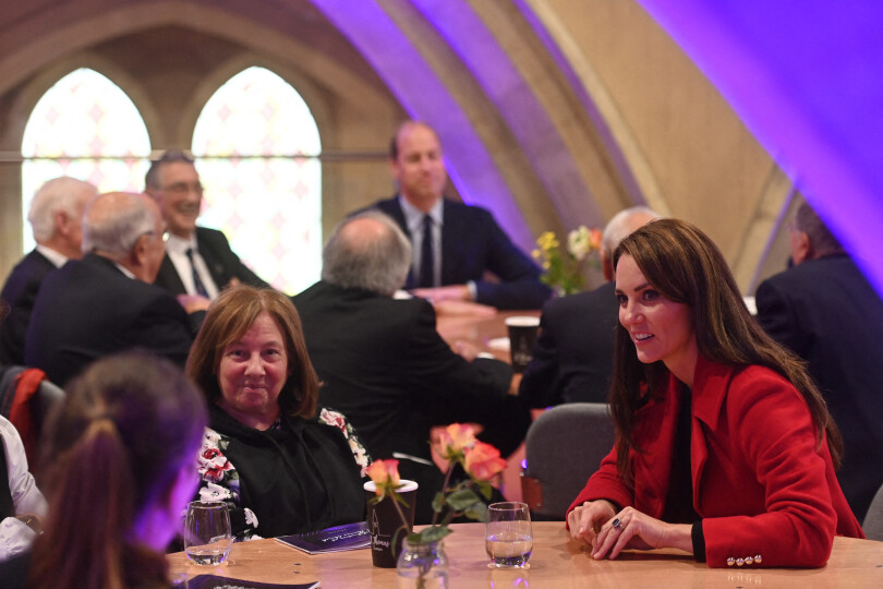 Le prince William et Catherine lors de leur visite à l'église St Thomas à Swansea, le 27 septembre 2022.