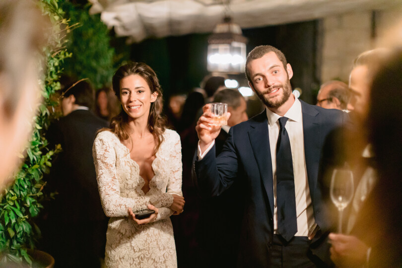 Louis et Natali Sarkozy le jour de leur mariage à Gordes, le 24 septembre 2022.