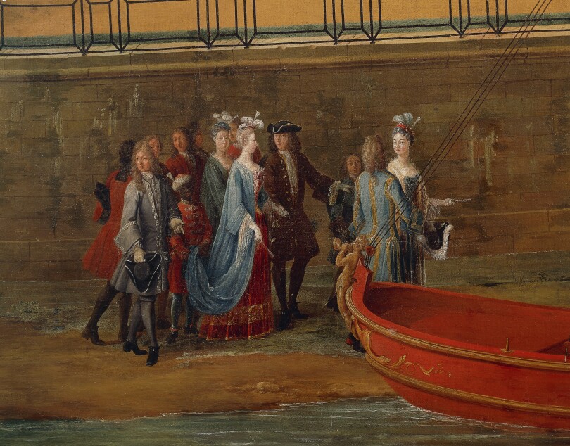 Le duc et la duchesse du Maine quittant le château de Bercy.