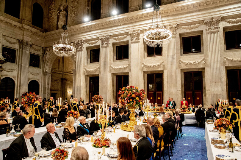 Le dîner d'État a pris place dans la galeries des citoyens du palais.