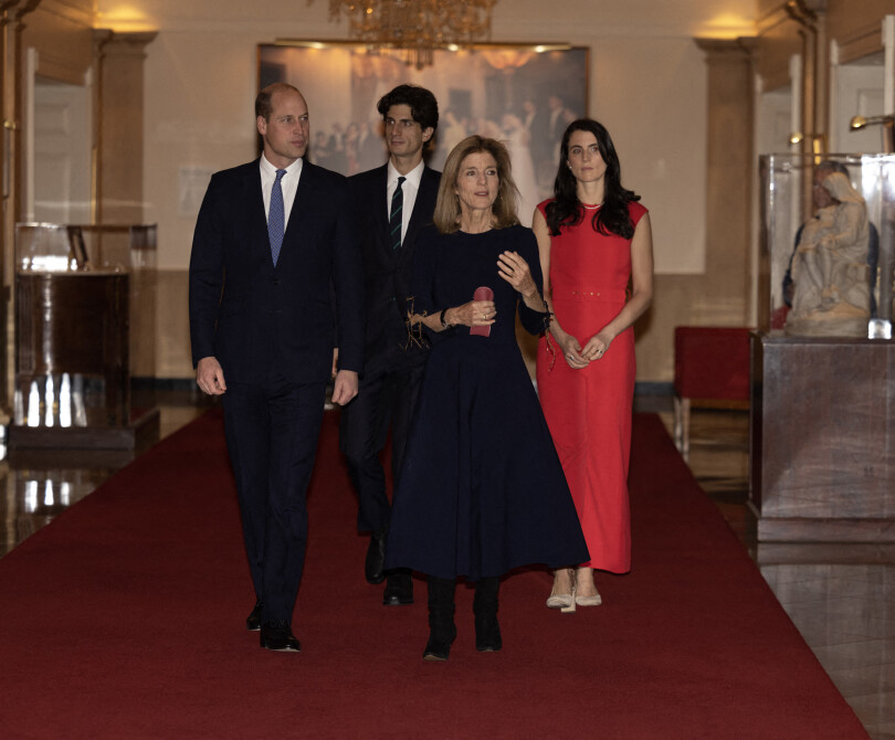 William, Caroline Kennedy, Jack et Tatiana Schlossberg à la JFK Library, à Boston, le 2 décembre 2022.