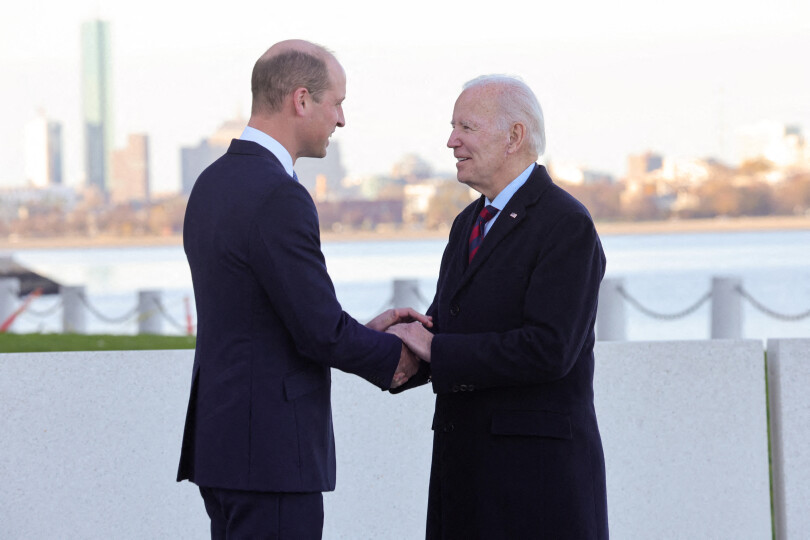 Le prince William et Joe Biden à Boston, le 2 décembre 2022.