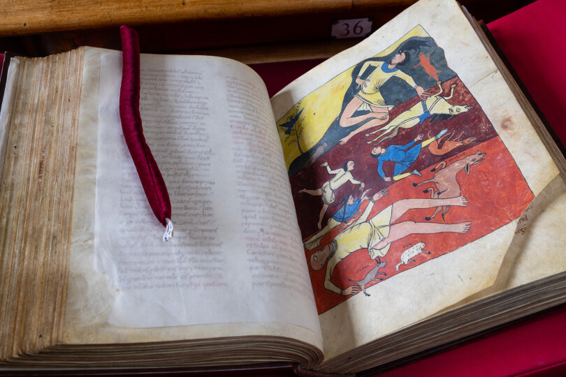 Cette scène de Déluge du manuscrit était connue de Picasso et invite à établir un parallèle avec Guernica.