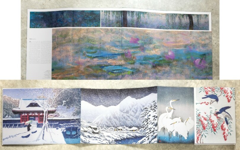 Les Nymphéas Grandeur Nature – Monet. par Michel Draguet et La neige par les grands maîtres de l’estampe japonaise aux éditions Hazan.