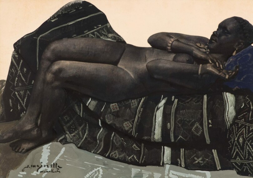 Harmonie en noir, une peinture signée Jacques Majorelle.