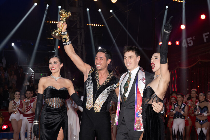 Louis et Marie Ducruet au 45e Festival international du cirque de Monte-Carlo le 24 janvier 2023.