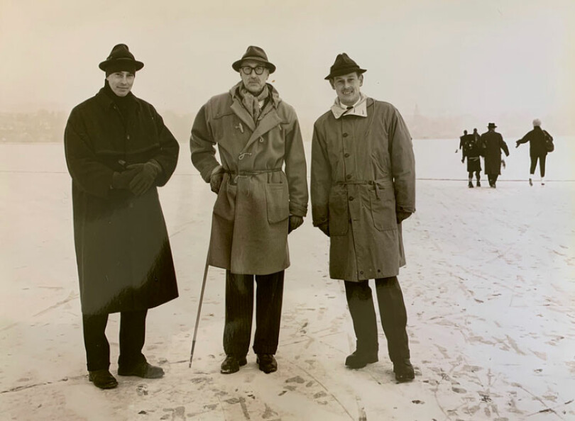 Le margrave Berthold avec ses deux fils, Max le prince héritier (à droite) et Ludwig (à gauche).