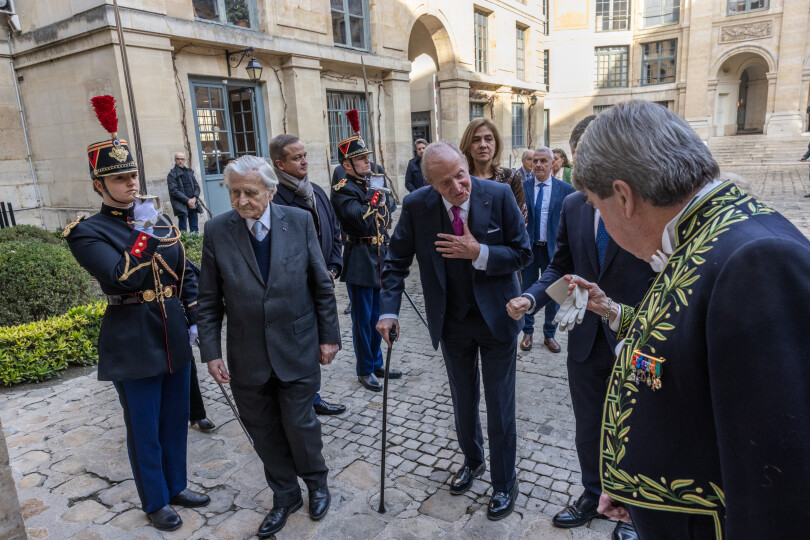 Juan Carlos à l’Académie française le 9 février 2023.
