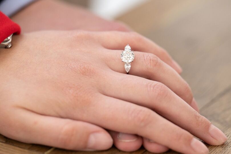La bague de fiançailles de Carolina Torio Ballester.