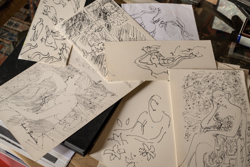 Les "notes" d’André Brasilier comme autant de croquis saisis sur le vif, puisque "Chantal ne pose jamais".