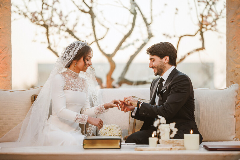 Le mariage d'Iman de Jordanie et de Jameel Alexander Thermiotis à Amman, le 12 mars 2023.