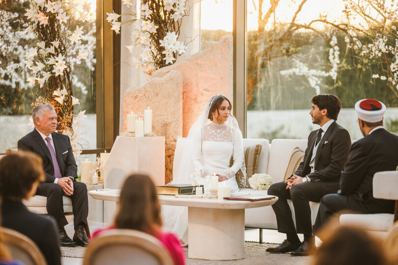 Le mariage d'Iman de Jordanie et de Jameel Alexander Thermiotis à Amman, le 12 mars 2023.
