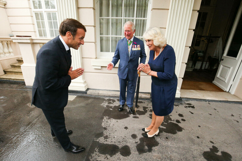 Charles III, Camilla et Emmanuel Macro à Londres, 2020.