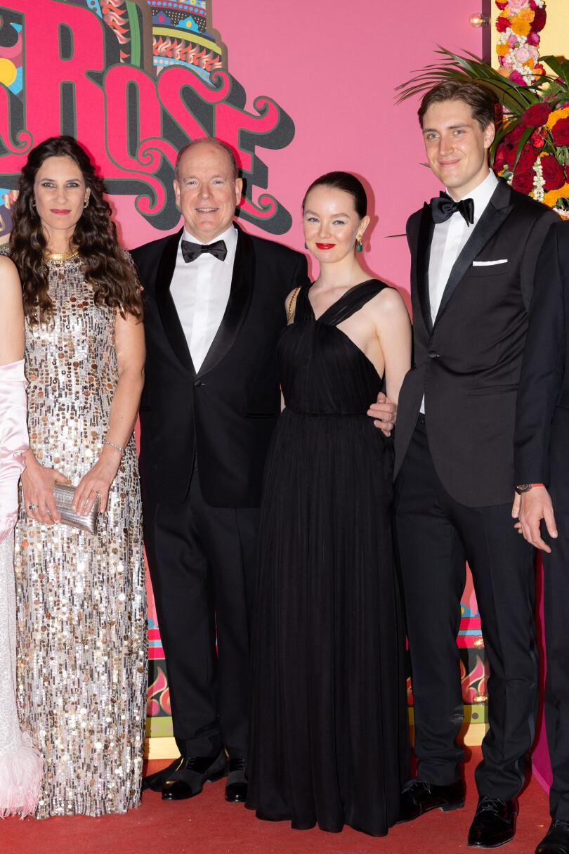 Alexandra de Hanovre et Ben Sylvester Strautmann au Bal de la Rose 2023 sur le thème "Bollywood" à Monaco le 25 mars 2023.