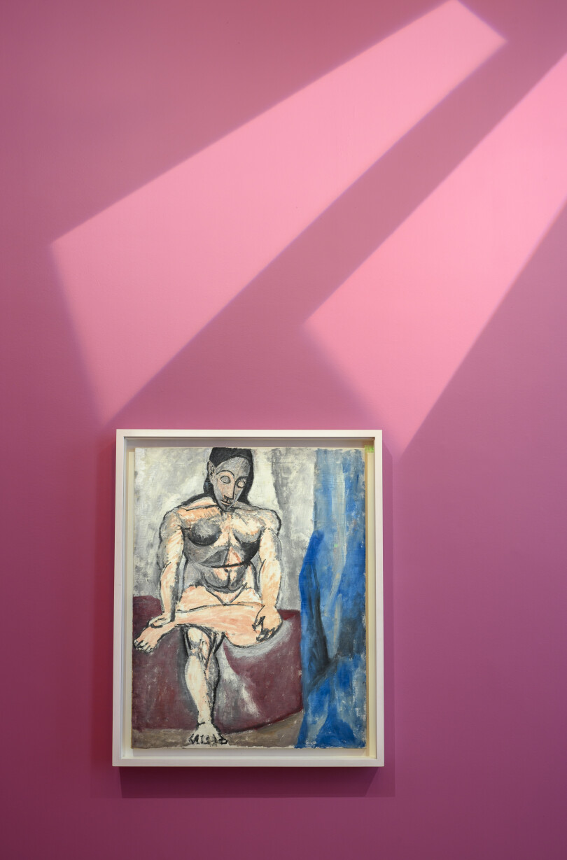 Nu assis (étude pour Les Demoiselles d’Avignon) de 1906-1907 dans la salle Pink ladies.